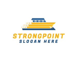 Ship - Sailing Speedboat Star logo design