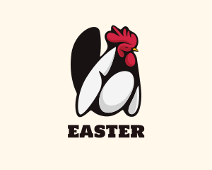 Orange Bird - Big Chicken Rooster logo design