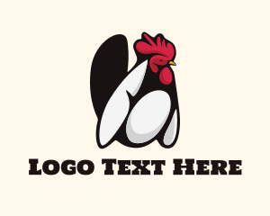 Farm Shop - Big Chicken Rooster logo design