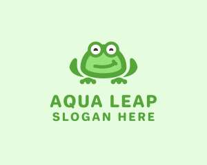 Amphibian - Happy Frog Pet logo design