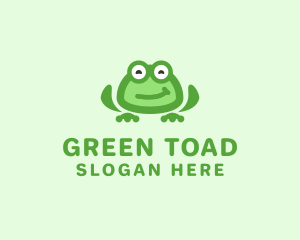 Toad - Happy Frog Pet logo design