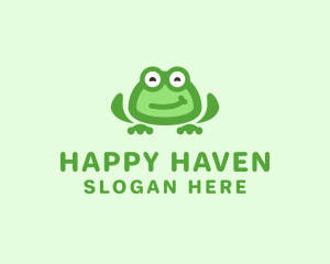 Happy Frog Pet  logo design