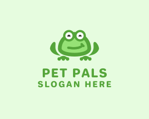 Happy Frog Pet  logo design