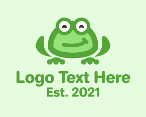 Green Happy Frog  Logo