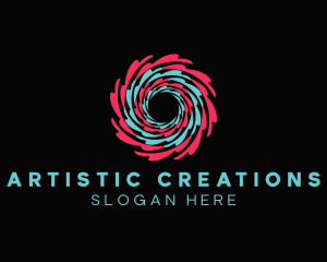 Creative Splash Swirl logo design