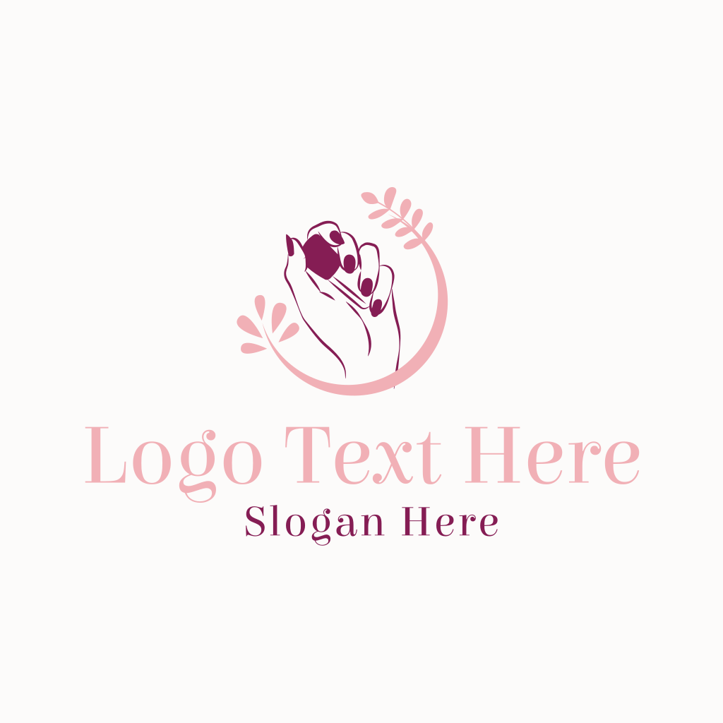 Hand Nail Polish Wordmark Logo | BrandCrowd Logo Maker