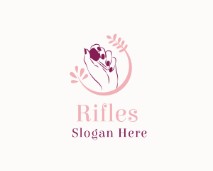 Hand Nail Polish Wordmark Logo