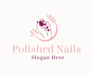 Hand Nail Polish Wordmark logo design