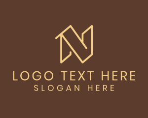 Gold - Creative Letter N logo design