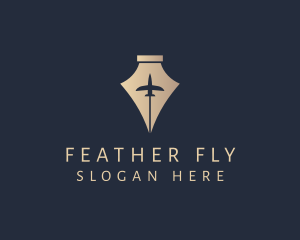 Flying Writing Pen logo design