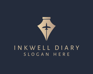 Diary - Flying Writing Pen logo design