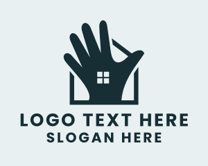 House Builder Hand  Logo