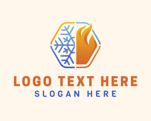 Refrigeration - Hot & Cold Temperature logo design