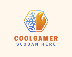Flame - Hot & Cold Temperature logo design