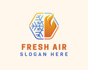 Hot & Cold Temperature logo design