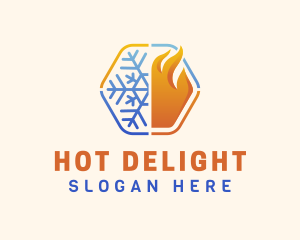 Hot & Cold Temperature logo design