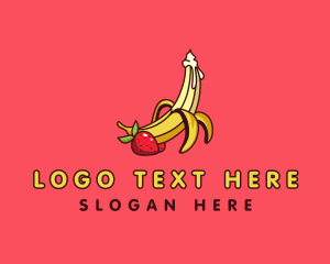 Genitals - Strawberry Banana Cream logo design