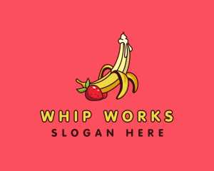 Strawberry Banana Cream logo design