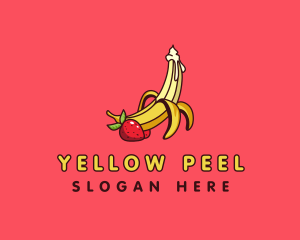 Banana - Strawberry Banana Cream logo design