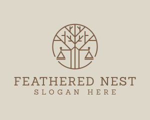 Tree Lawyer Scale logo design