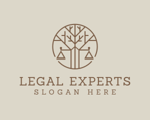 Lawyer - Tree Lawyer Scale logo design