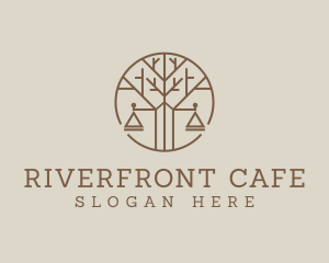 Tree Lawyer Scale logo design