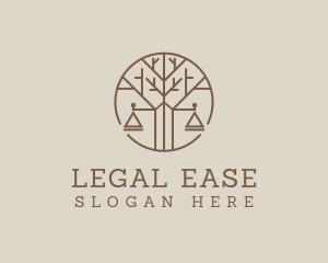 Lawyer - Tree Lawyer Scale logo design