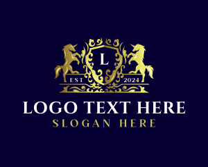 High End - Luxury Horse Crest logo design