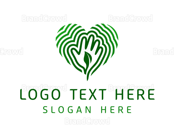 Natural Heart Hand Logo