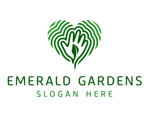 Natural Heart Hand logo design