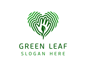 Natural Heart Hand logo design