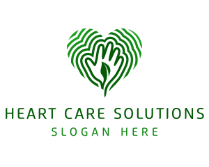 Natural Heart Hand logo design