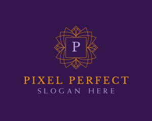 Regal Emblem Floral logo design