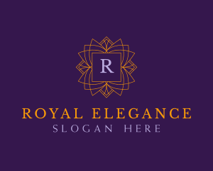 Regal Emblem Floral logo design