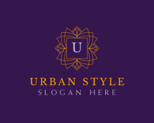 Salon - Regal Emblem Floral logo design