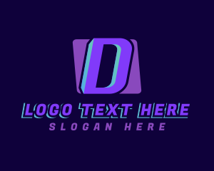 Dynamic - Gradient Business Letter D logo design