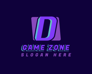 Online Gamer - Gradient Business Letter D logo design
