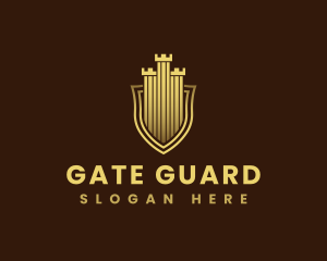 Gate - Castle Tower Shield logo design