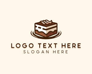 Coffee Shop - Tiramisu Cake Dessert logo design