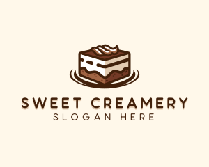 Tiramisu Cake Dessert logo design