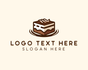 Dining - Tiramisu Cake Dessert logo design