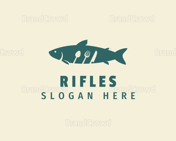 Fish Cutlery Restaurant Logo
