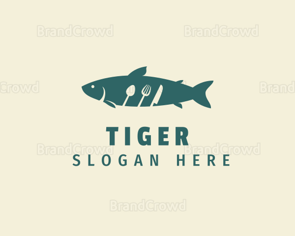 Fish Cutlery Restaurant Logo