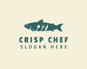 Fish Cutlery Restaurant logo design