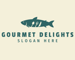 Fish Cutlery Restaurant logo design