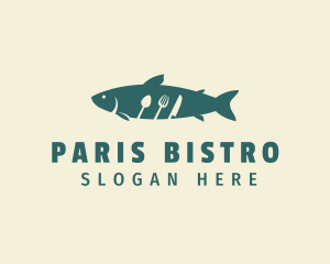 Fish Cutlery Restaurant logo design