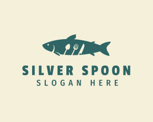 Fish Cutlery Restaurant logo design