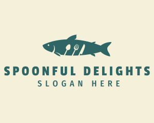 Fish Cutlery Restaurant logo design