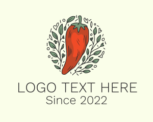 Chili - Spice Leaf Plant logo design