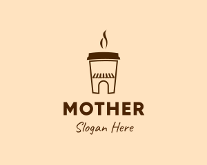 Hot - Brown Coffee House logo design